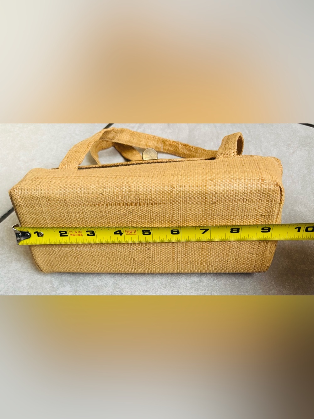 Vintage Garay Woven Raffia Top-Handle Handbag - Picture 11 of 12